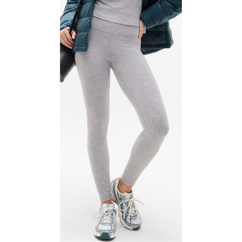 ATHLETA Elation Ultra High Rise SoftLuxe Legging Light Grey Heather Size MP